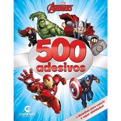 Livro para colorir infantil c/ 500 adesivVingadores Avengers Marvel Avengers Marvel 270002 Culturama PT 1 UN