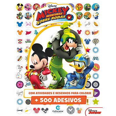 Livro Para Colorir Infantil C/ 500 Adesivos Disney Mickey 270013 Culturama - PT 1 UN