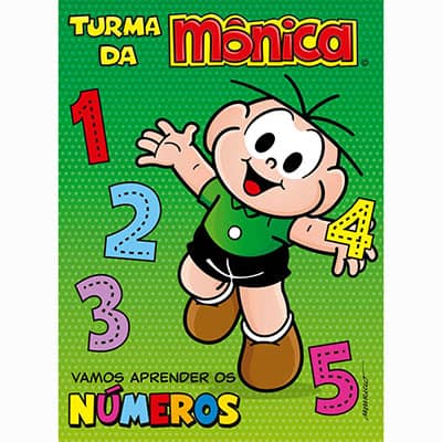 Livro infantil atividades Turma da Mônica Números Ciranda Cultural PT 1 UN