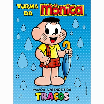 Livro infantil atividades Turma da Mônica Traços Ciranda Cultural PT 1 UN