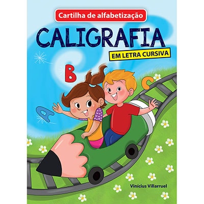 Livro infantil Cartilha do Alfabeto letra cursiva Bicho Esperto PT 1 UN