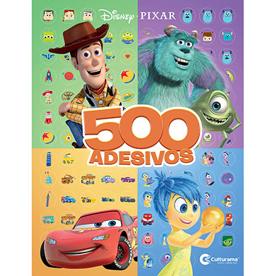 Livro para colorir infantil c/500 adesi. Disney Pixar Culturama PT 1 UN