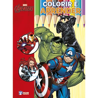 Livro para colorir infantil Vingadores Avengers Marvel Bicho Esperto - PT 1 UN