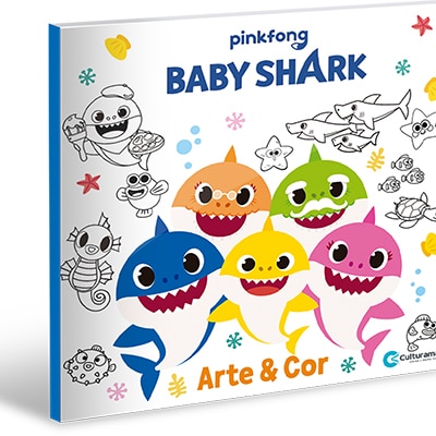 Livro para colorir infantil Baby Shark Culturama PT 1 UN