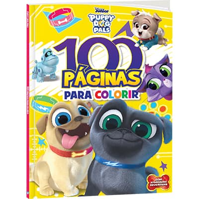 Livro para colorir infantil c/100 pág. Puppy Pals Bicho Esperto PT 1 UN