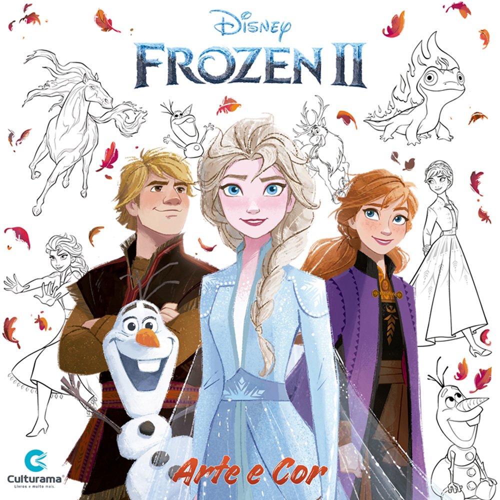 Revista de Colorir Frozen 2 em pdf + 4 Arquivos de Brinde