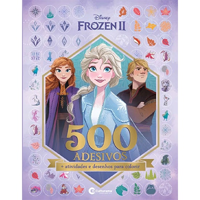 Livro para colorir infantil c/500 adesivos frozen 2 Culturama PT 1 UN