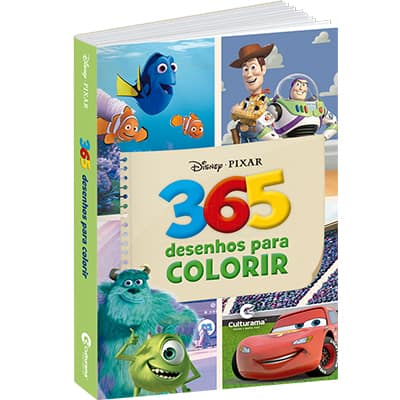 Livro para colorir infantil 365 desenhos Pixar Culturama PT 1 UN