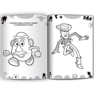 Livro para colorir infantil 365 desenhos Pixar Culturama PT 1 UN