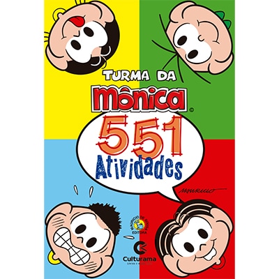 Livro infantil 551 atividades Turma da Mônica Culturama PT 1 UN