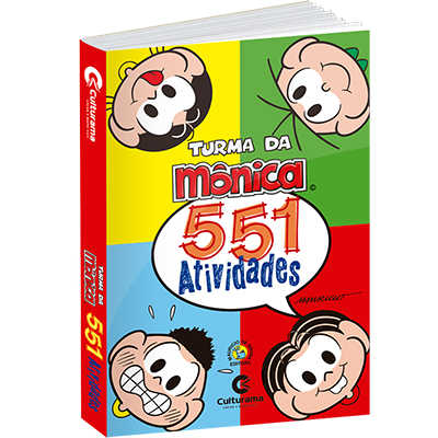 Livro infantil 551 atividades Turma da Mônica Culturama PT 1 UN