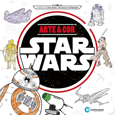 Livro para colorir infantil arte e cor star wars Culturama PT 1 UN