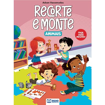 Livro infantil recorte e monte - faça você mesmo! Animais, Bicho Esperto - PT 1 UN