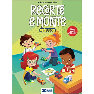 Livro infantil recorte e monte - faça você mesmo! Veículos, Bicho Esperto - PT 1 UN