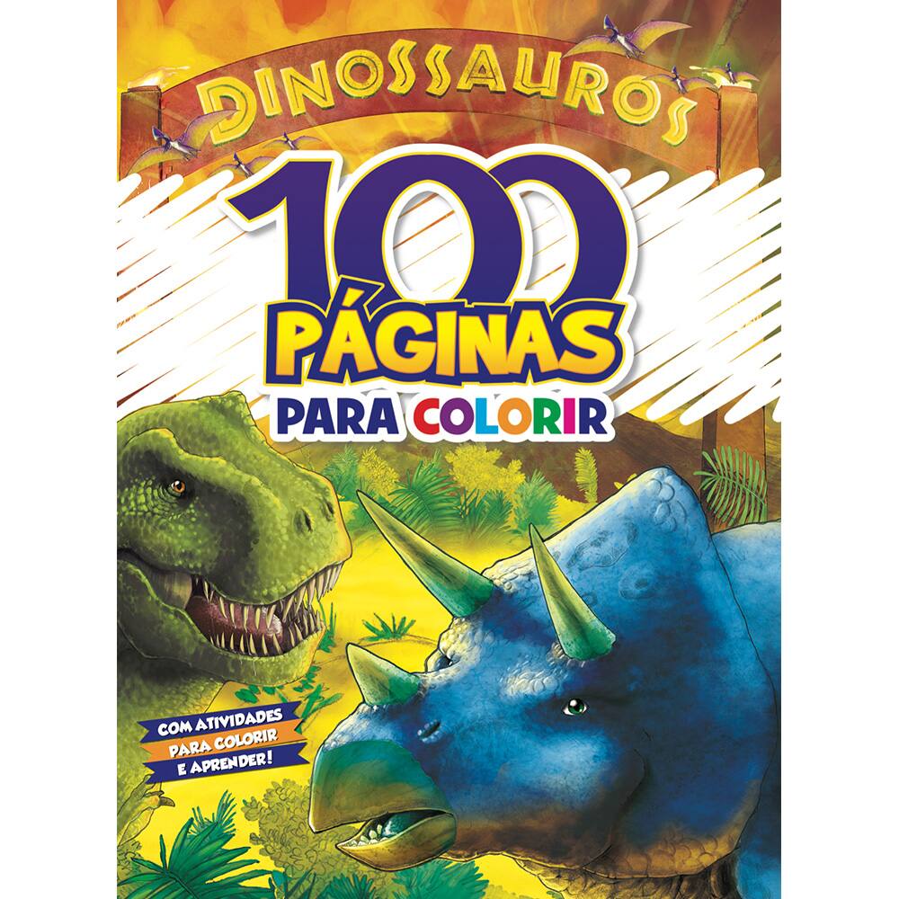 Livro Infantil 101 Primeiros Desenhos Para Colorir Dinossauros