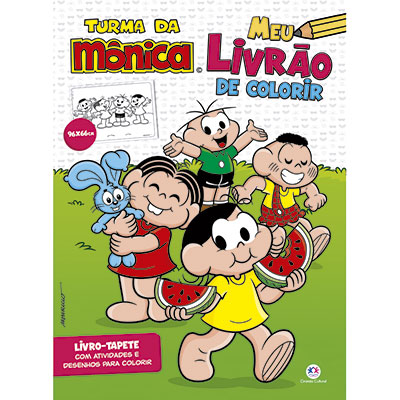 Livro tapete 99x66 Turma da Mônica Ciranda Cultural PT 1 UN