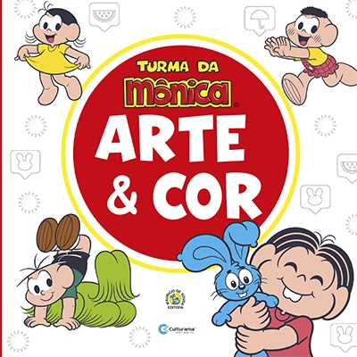 Livro para colorir infantil arte e cor T. da mônica Culturama PT 1 UN