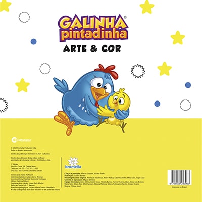 Livro para colorir infantil arte e cor G. Pintadinha Culturama PT 1 UN