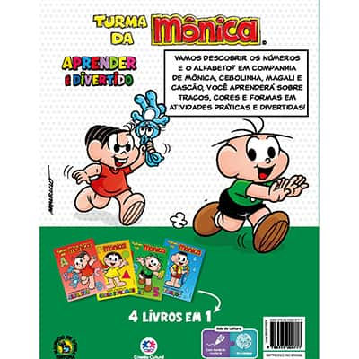 Livro infantil atividades Turma da Mônica Ciranda Cultural PT 1 UN