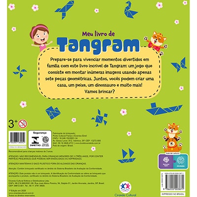 Livro infantil Meu livro de Tangram Ciranda Cultural PT 1 UN