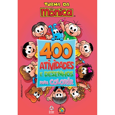 Livro infantil Turma da Monica, 400 atividades e desenhos, Ed Online - PT 1 UN