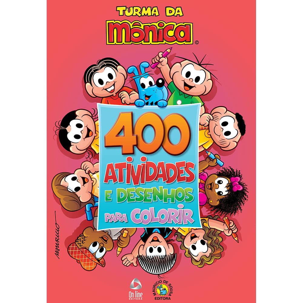 Livro De Atividades E Desenhos Com Lápis Cor Turma De Monica