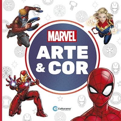 Livro para colorir infantil arte e cor Marvel, Culturama - PT 1 UN