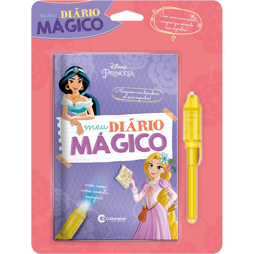 frio Confirmación Chip Diário infantil mágico com caneta Princesas, Culturama - UN 1 UN - Escolar  - Kalunga