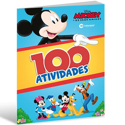 Livro Infantil 100 Atividades, Mickey Disney E Amigos, 020050212, Culturama - PT 1 UN