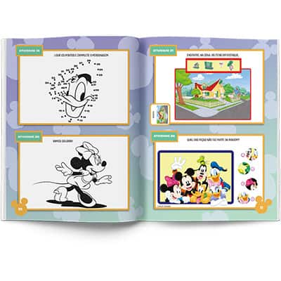 Livro Infantil 100 Atividades, Mickey Disney E Amigos, 020050212, Culturama - PT 1 UN