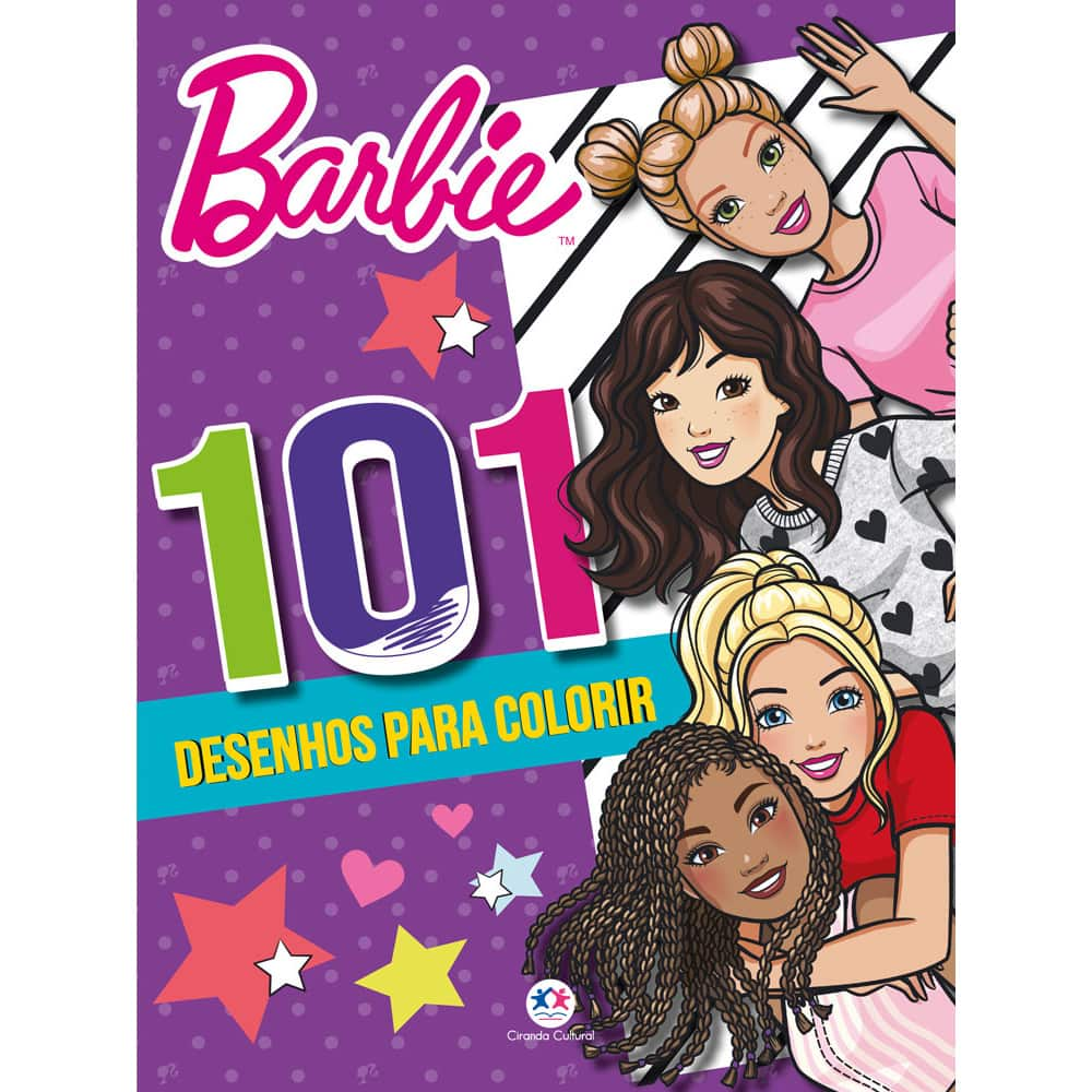 Desenhos de colorir-(3 giz de cera)Barbie