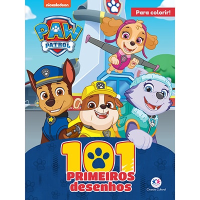 Livro para colorir infantil, 101 Desenhos Patrulha Canina, Ciranda Cultural - PT 1 UN