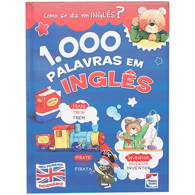 Livro infantil, 1000 Palavras em Inglês, 303704, Happy Books - PT 1 UN