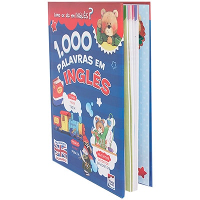 Livro infantil, 1000 Palavras em Inglês, 303704, Happy Books - PT 1 UN