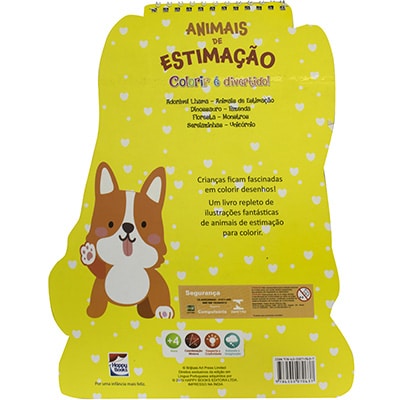 Livro para colorir infantil com canetinha, Animais de Estimação, Happy Books - PT 1 UN