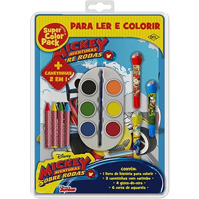 Livro Para Colorir Infantil, Super Color Pack, Mickey Disney, D2471, DCL - PT 1 UN