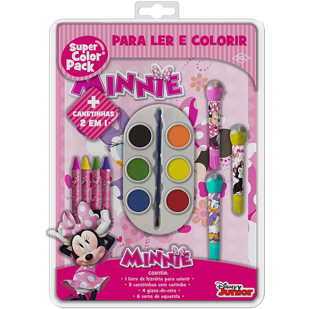 LIVRO Minnie DISNEY - LER E COLORIR + giz de cera