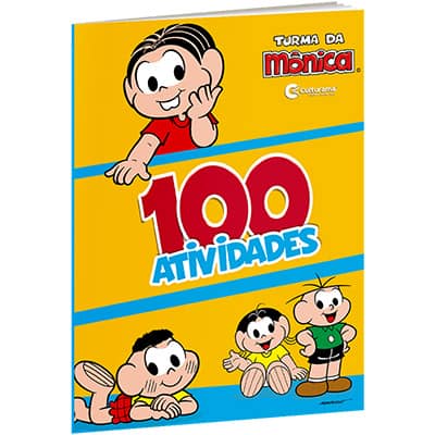 Livro infantil 100 atividades, Turma da Mônica, 020050505, Culturama - 1 UN