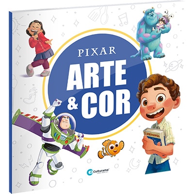 Livro para colorir infantil arte e cor, Pixar, Culturama - PT 1 UN