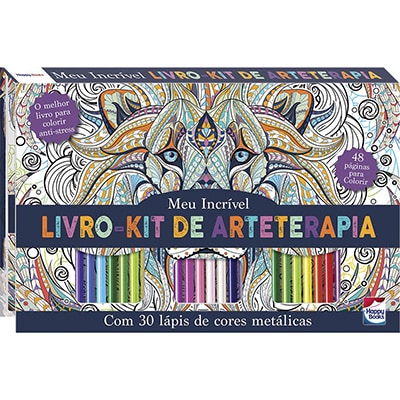 Livro para colorir, Kit de Arteterapia, 307866, Happy Books - PT 1 UN