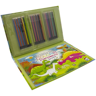 Livro para colorir, Kit brilhante Dinossauros, 307858, Happy Books - PT 1 UN