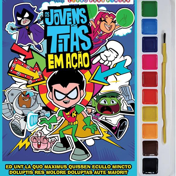 Livro para colorir, Jovens titãs em ação, Ed Online - PT 1 UN