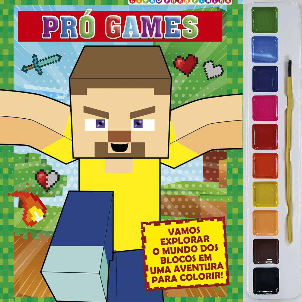 Livro para colorir, Pro Game, Ed Online - PT 1 UN - Artes & Pintura -  Kalunga