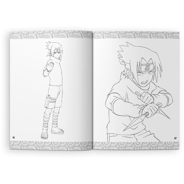 Livro para colorir infantil, com 500 adesivos, Naruto, Culturama - PT 1 UN