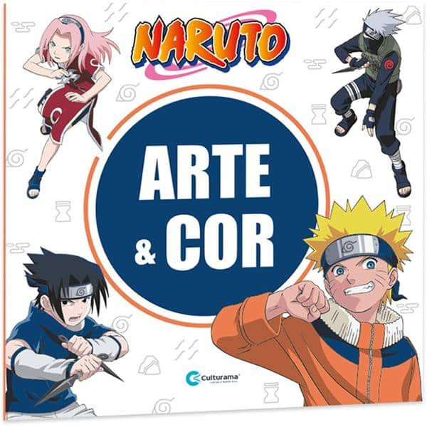 Livro para colorir infantil, Arte e cor, Naruto, Culturama - PT 1 UN