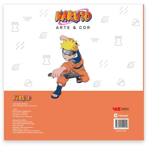 Livro para colorir infantil, Arte e cor, Naruto, Culturama - PT 1 UN