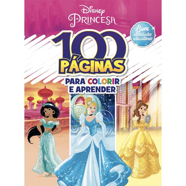 Livro Para Colorir Infantil Princesas Disney, 100 Páginas, Bicho Esperto - PT 1 UN