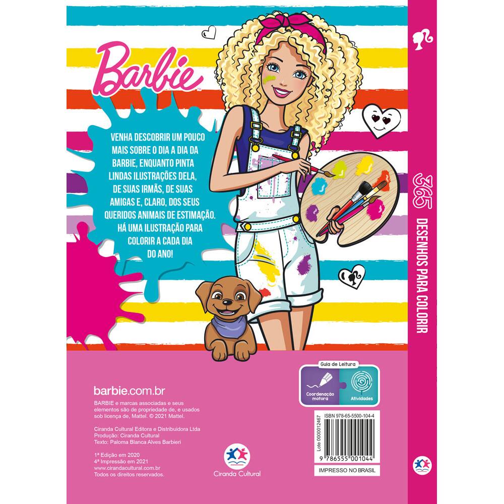 Livro de atividades Barbie c/Lapis para Colorir