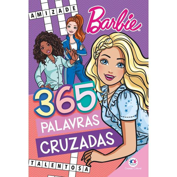 Livro para colorir infantil, 365 Palavras cruzadas Barbie, Ciranda Cultural - PT 1 UN