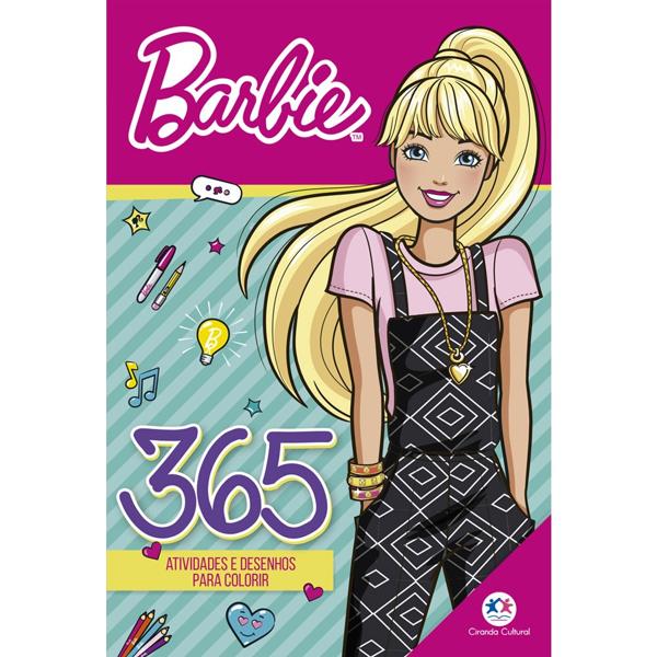 Livro para colorir infantil, 365 atividades Barbie, Ciranda Cultural - PT 1 UN